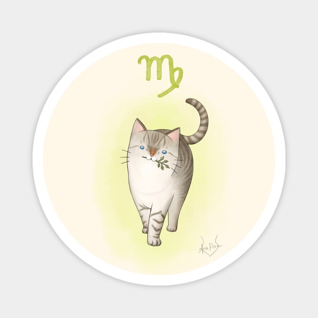 Zodiacat Virgo Magnet by BastetLand